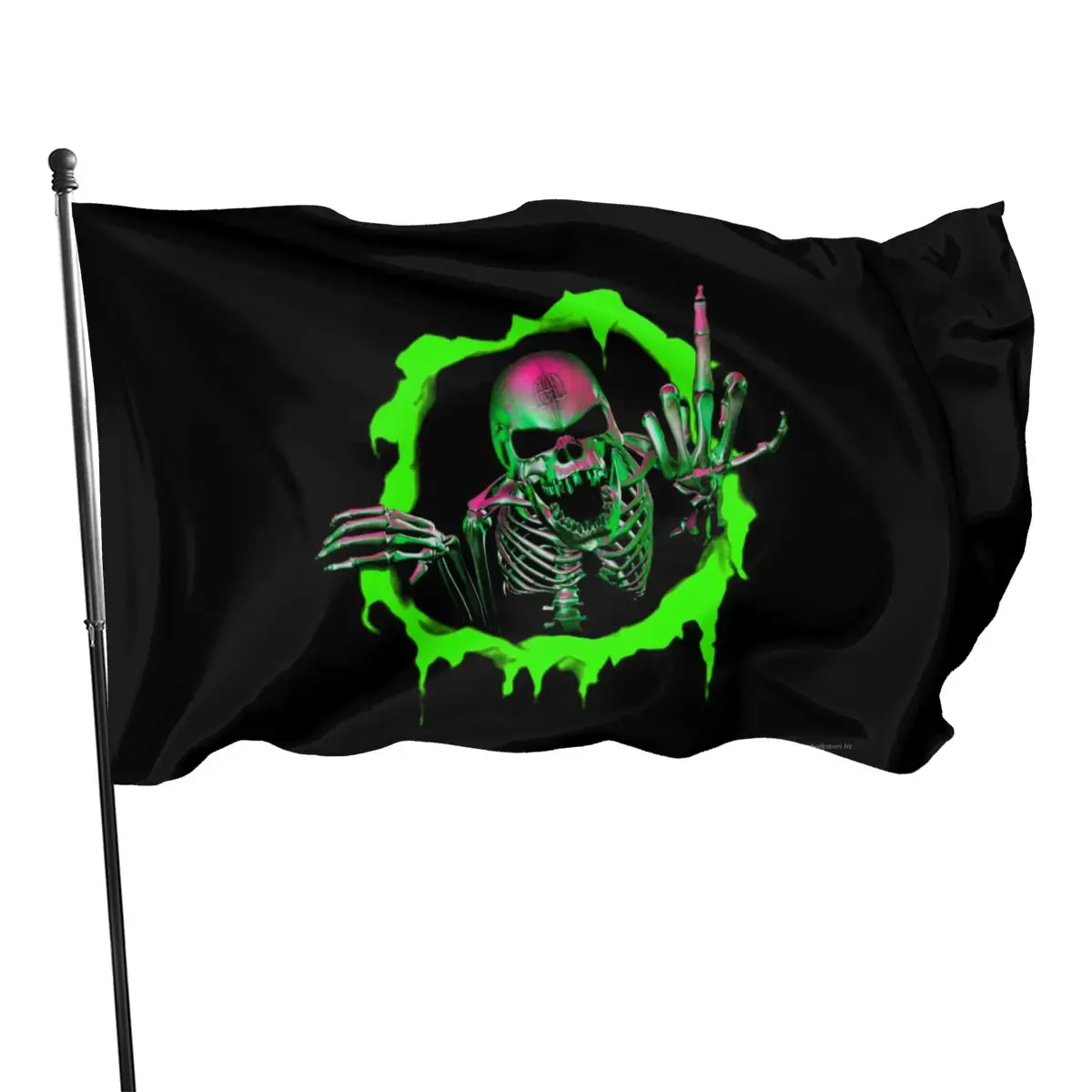 Insegna Al Neon A Forma Di Teschio Con Bandiera Americana - Luci LED 30x41 Cm - Alimentazione USB O Batteria - Decorazione Halloween