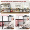 Storage Shelves 75.6" H Wire Shelving Unit with Wheels 2500LBS Heavy Duty Metal Shelves for Storage Adjustable 6