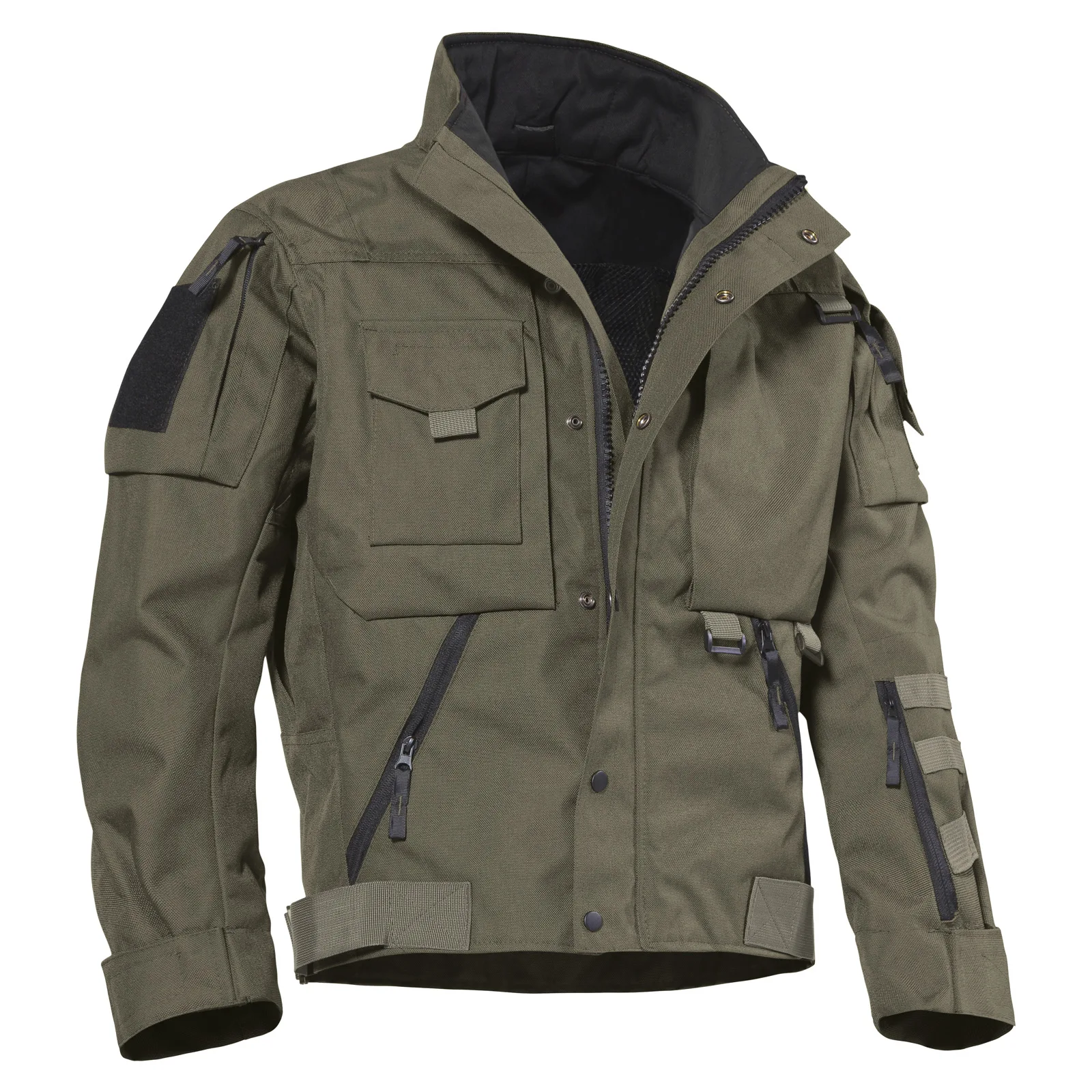 EU Size 4.0 Motorcycle Tactical Cargo Jacket Men Outdoor Waterproof Hard Hiking Jacket Multi-pocket Windbreaker Coat Plus Size 2