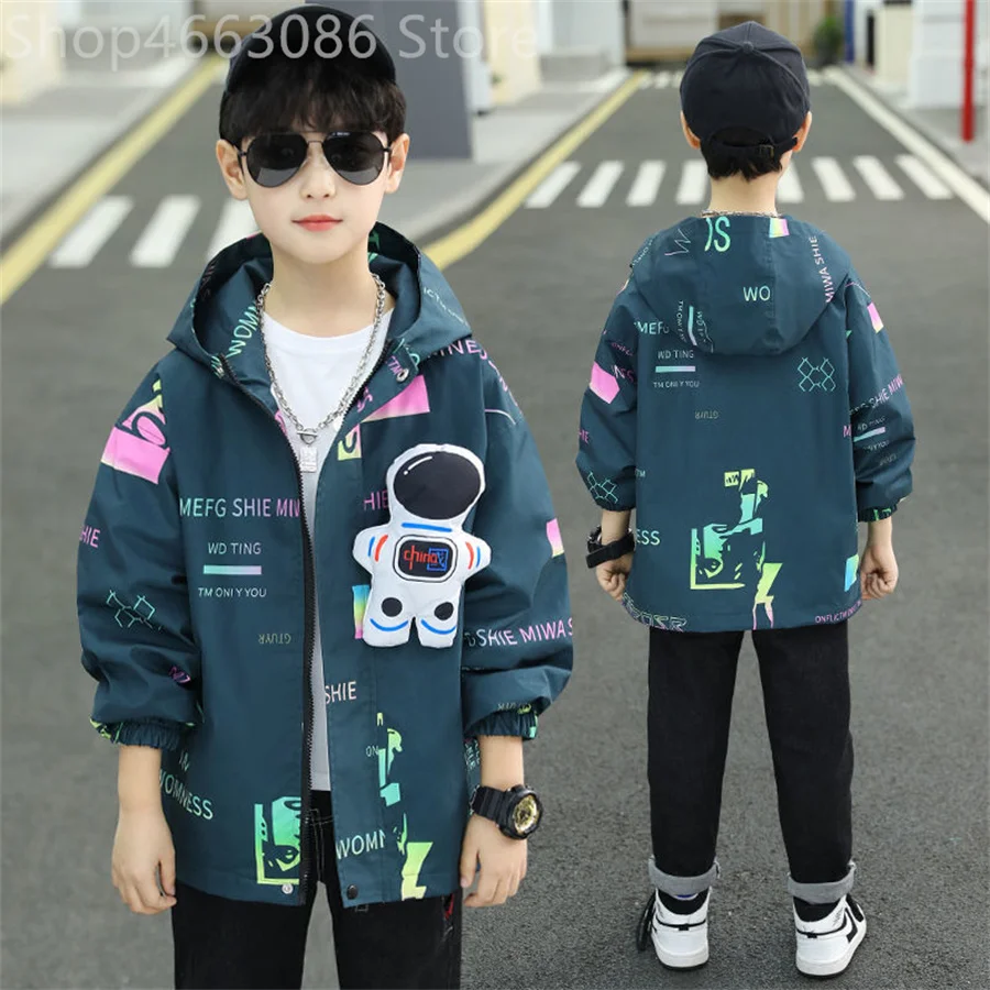 Teenager Children's Baby Windbreaker Jacket for Boy Spring Waterproof Coat Trench Autumn Kid Boys Coat Girls Patchwork Jackets