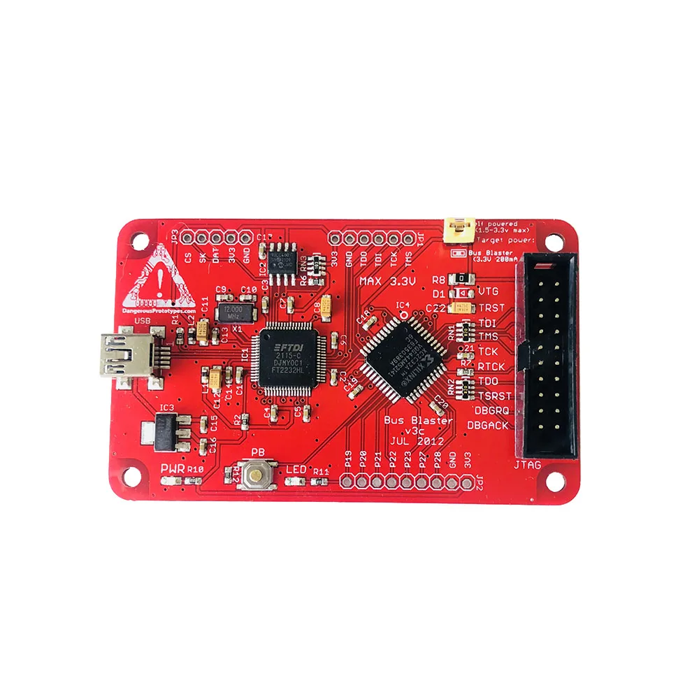 Ônibus Blaster V3c para Mips Kit Openocd Urjtag Jtag Depurador Adaptador Ft2232h Mini-cpld