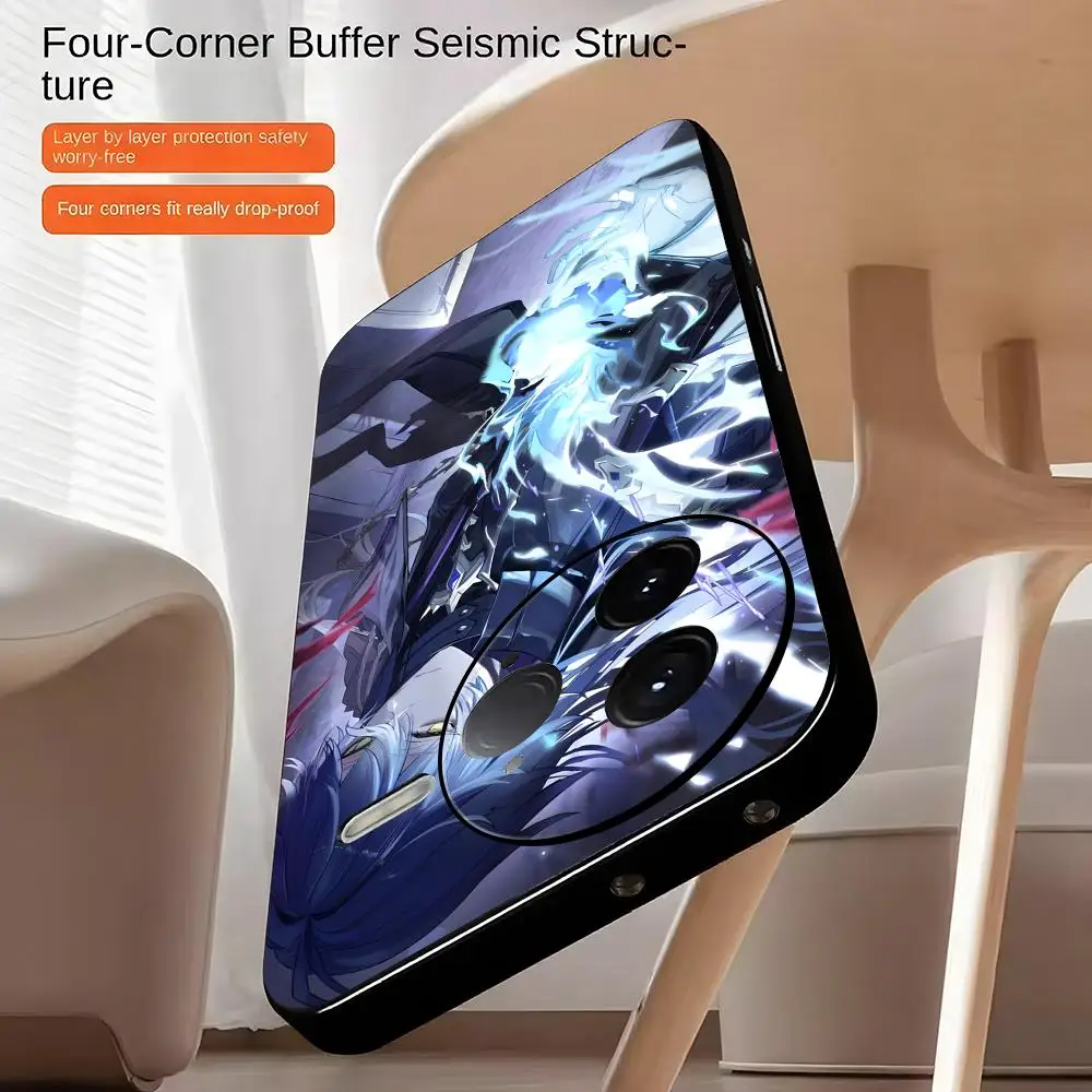 Genshin Impact Flins Soft Black Pro Phone Case