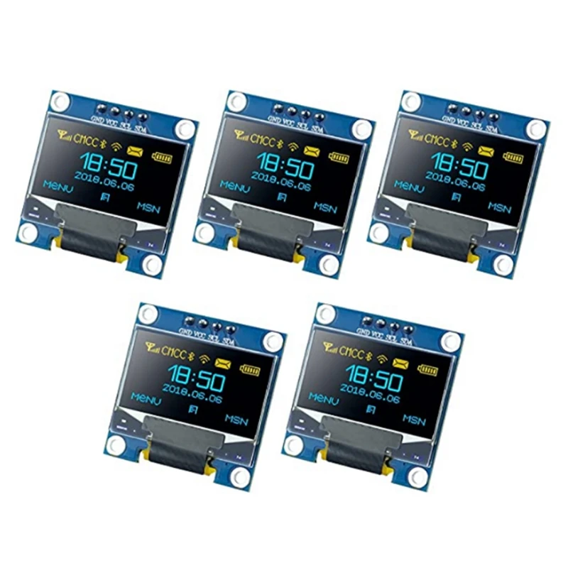 

Плата экрана OLED 0,96 дюйма, драйвер IIC I2C, последовательный миниатюрный самосветящийся экран дисплея
