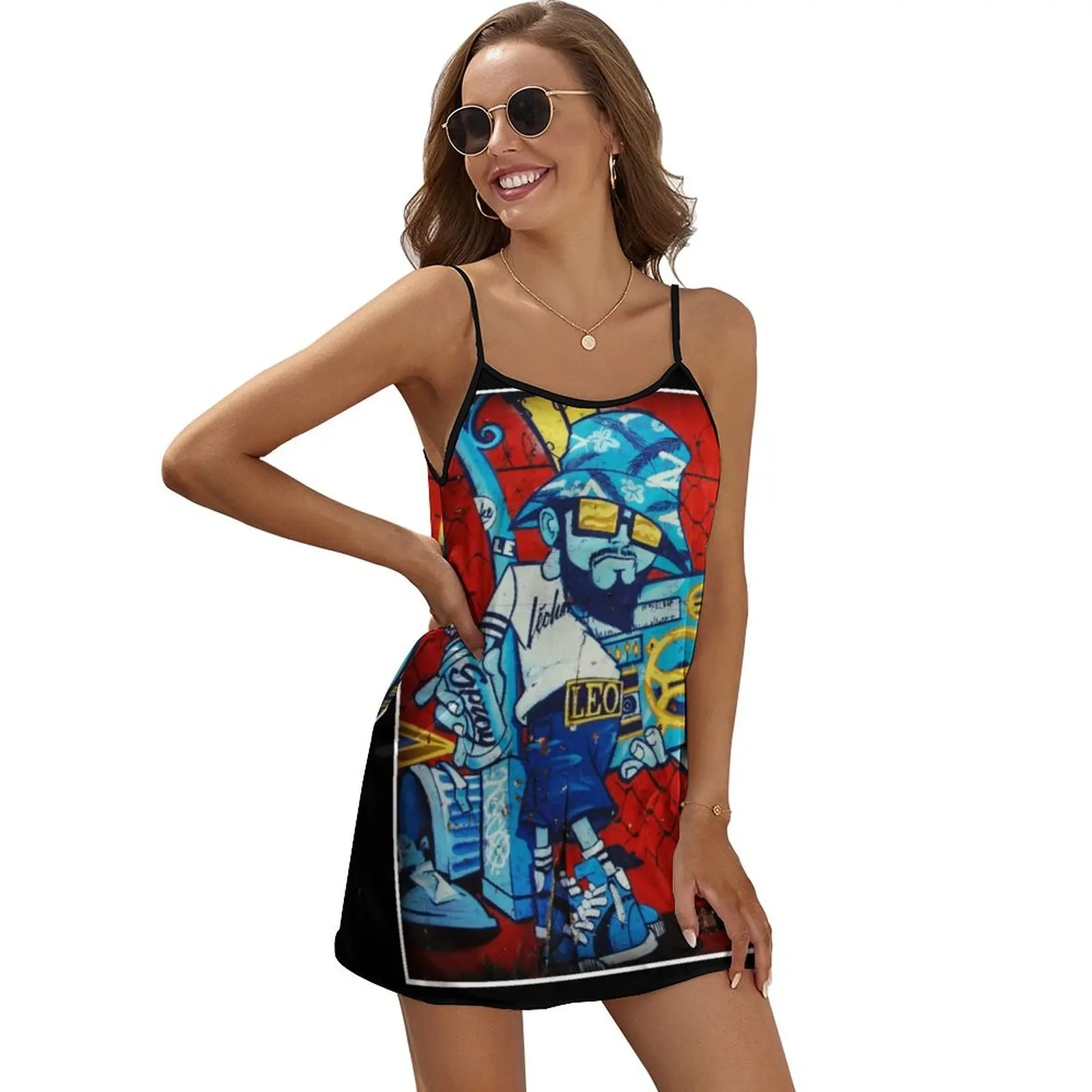 

Old School Graffiti 80's Style B-Boy Sleeveless Dress summer dress women 2024 clothes for woman