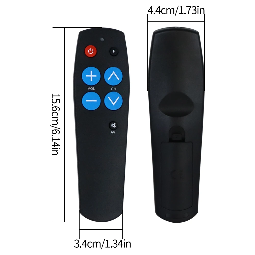 Universal Big Button Remote Control for Elderly - 7 Large Keys Learning Remote for Smart TV/Streaming Box/DVD, No Code Needed
