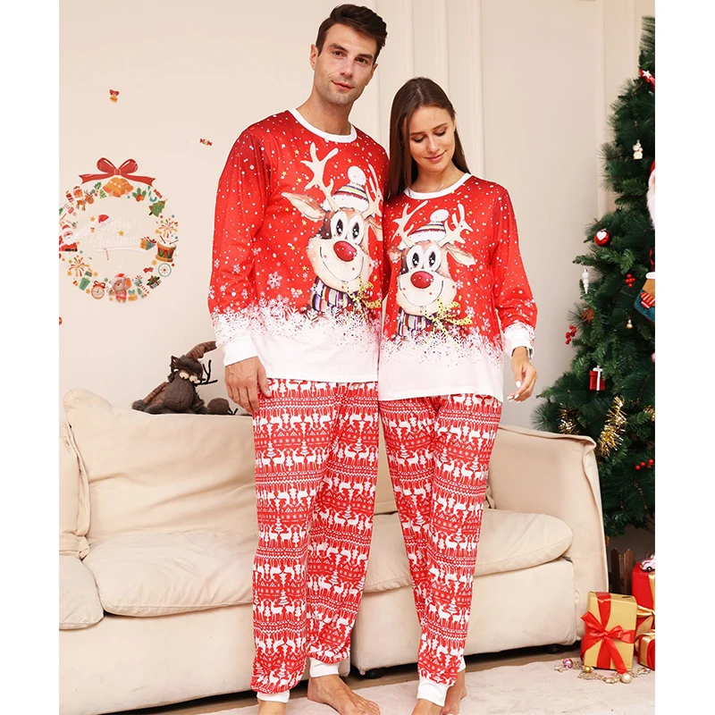 thumbnail image 5 of Conjunto de pijamas navideños familiares a juego 2024, ropa de Navidad para padre, madre e hijos, pijamas para mamá e hija, ropa de dormir para hijo, 5 of 5