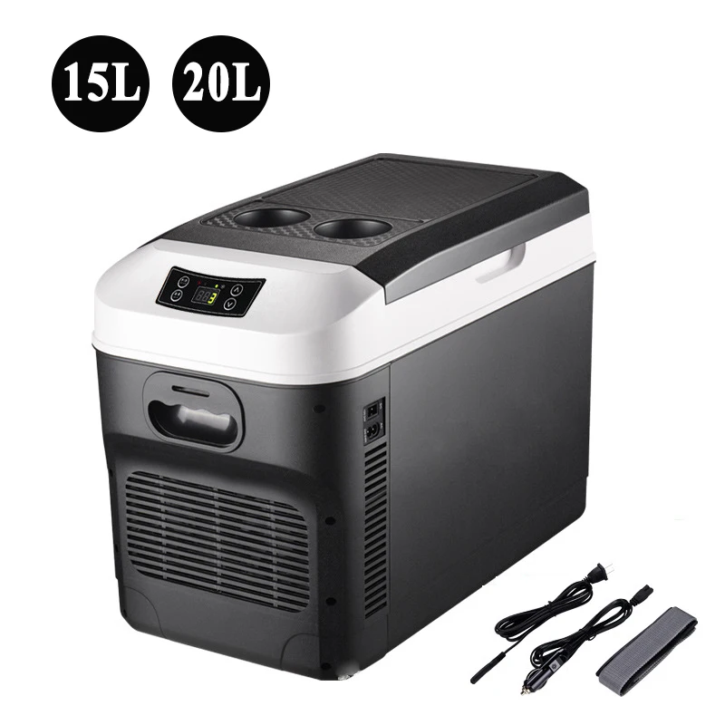 15L/20L Mini Refrigerator 12/24V 100-240V Drinks Cooler Heater Keep Warm Fresh for Car Home Pinic Camping 0~65 Degrees mini refrigerator,camping refrigerator