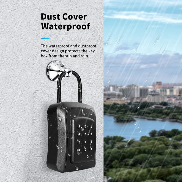 TTlock/Tuya Smart Key Storage Lock Box IPX5 Waterproof Dynamic Password Key Safes Alloy BOX Bluetooth Remote Control Safe Box 5