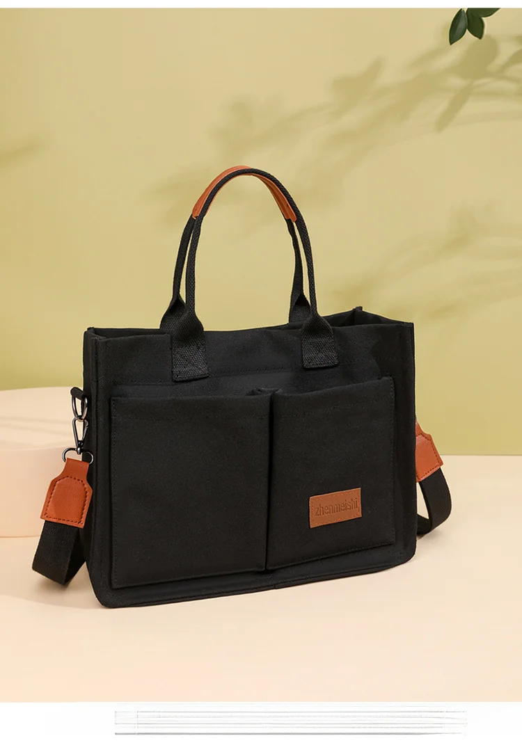 Fashionable Women's Canvas Shoulder Bag Retro Large Capacity Bag_voghion.com