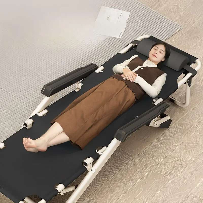 Office Lunch Break Portable Folding Camping Chair Beach with Headrest Lightweight Tourist Fishing Chair Outdoor Furniture Chaise