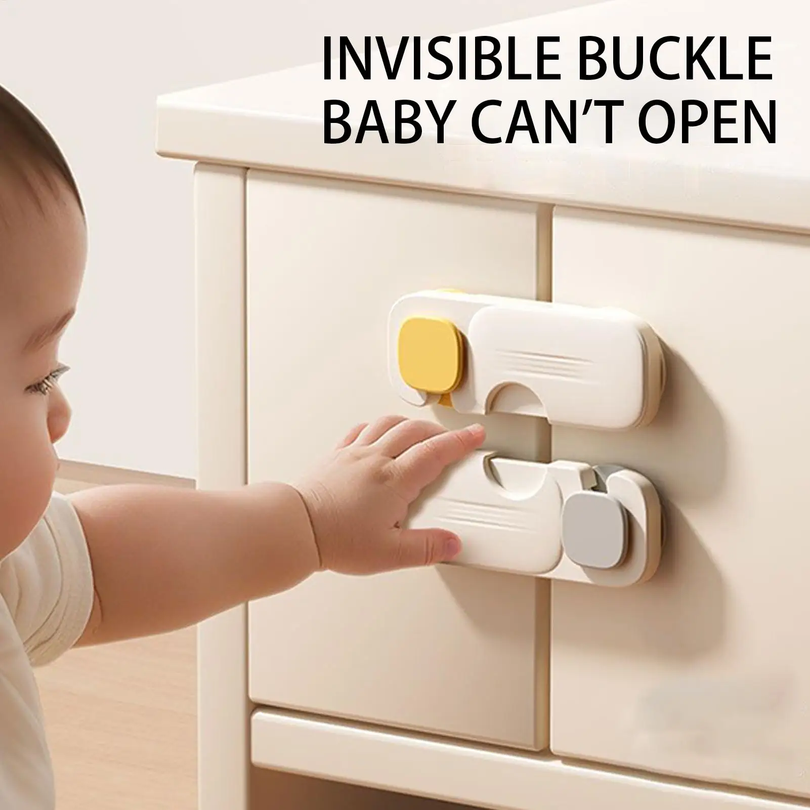 Kids Protection Safety Drawer Cabinet Cupboard Lock Child Safety Locks Proof Cabinet Door Pinch-proof Furniture Security Latches