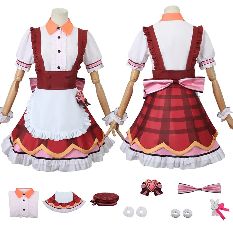 

Костюм горничной OSHI NO KO Hoshino для косплея, Аксессуары для платья, наряды, костюмы для Хэллоуина, карнавала, искусственная кожа, маскировка, костюм для женщин