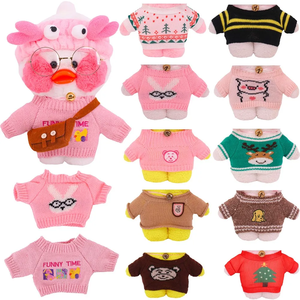 Doll Clothes 30cm Duck Clothes LaLafanfan Cafe Duck Sweater Plush Toys Cartoon Stuffed Dolls Accessories Clothing of Kids Girls Gift