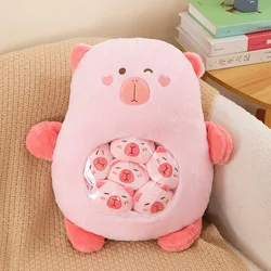Adorable Capybara Plush Pillow - Cute Stuffed Animal Hug Doll and Creative Office Cushion Gift - 35X45cm (Pink pig)