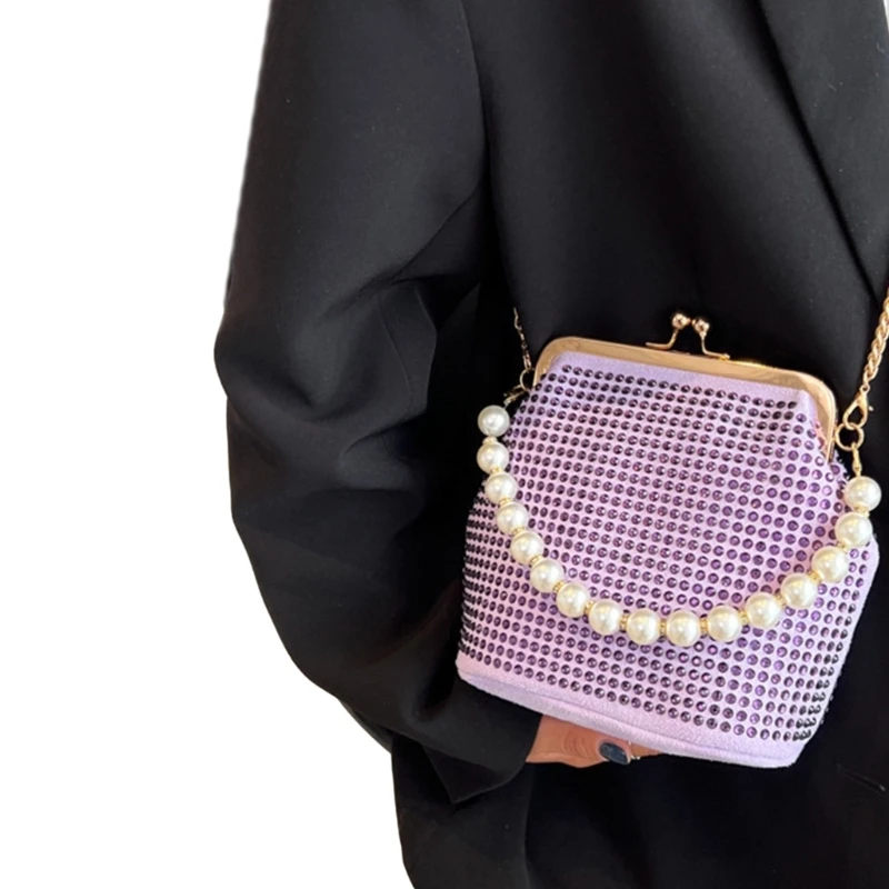 Shaped Bag with Decorative Chains Trendy Shoulder Bags Handbag for Ladies