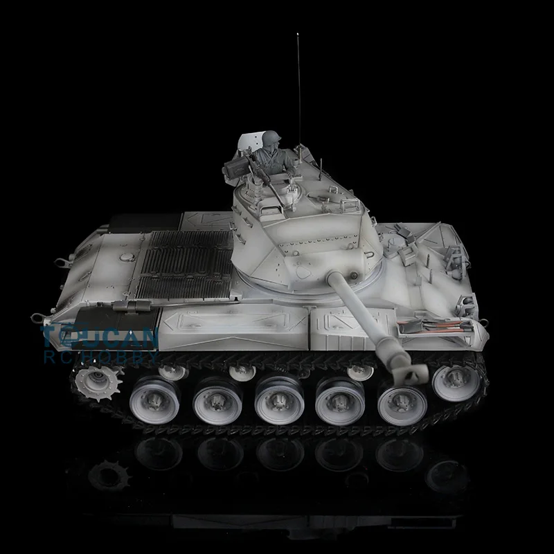 HENG LONG 1/16 Snow 7.0 Upgraded Walker Bulldog Painted White RC Tank 3839 W/ 360° Turret Steel Sprocket Wheels Car Toys Boys 6