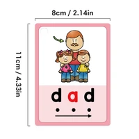 Kids CVC Words Learning Cards ESL Teaching Materials for Toddlers Sight Words Teaching Aids Vocabulary Educational Montessori 2