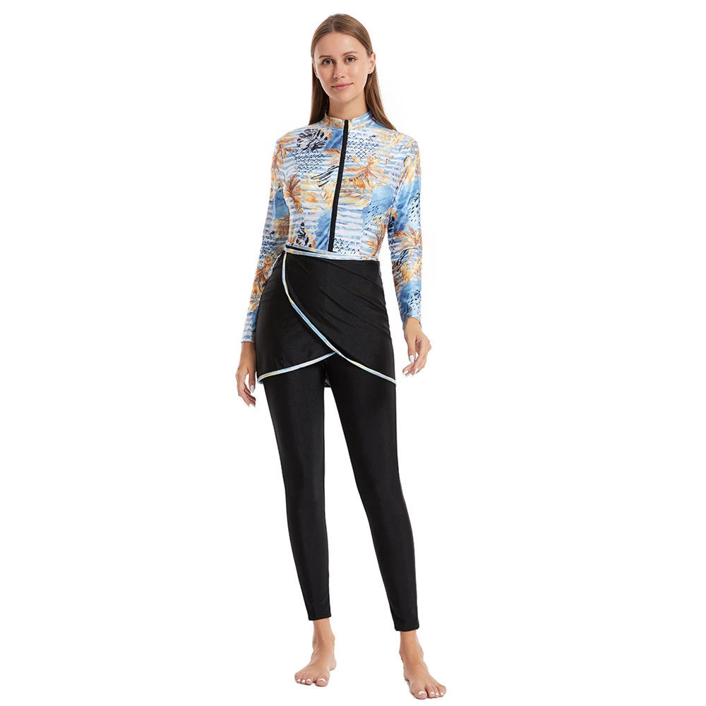 YONGSEN Muslm Swmwear Women Modest Slamc Hjab Long Sleeve Swmsut