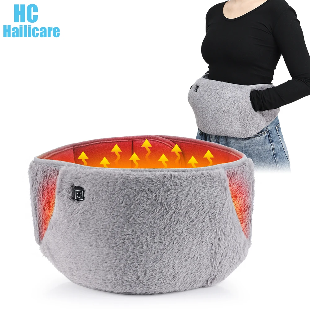 Electric Heating Belt Uterus Hand Warmer Winter Heater Waist Warmers Hot Compression Abdominal Lumbar Graphene Heated Pad Gray heating pad