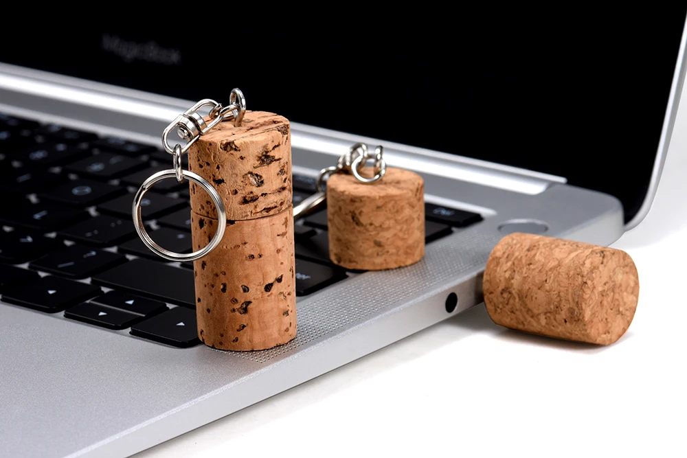 jaster clé usb en bois de logo personnalisé bâton de bouchon de bouteille en bois tendre go cadeau