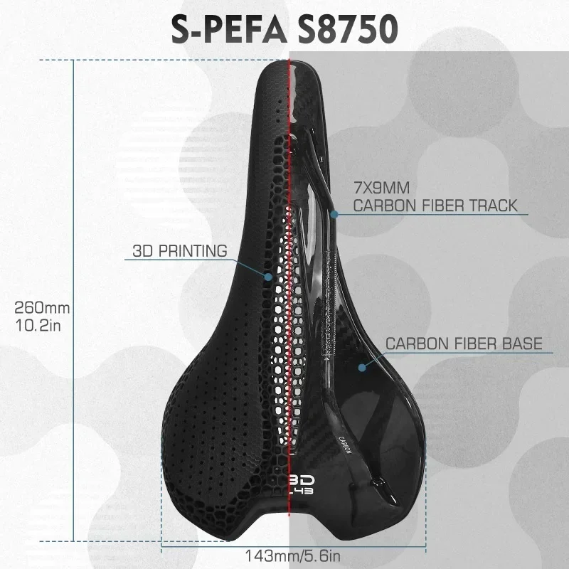 Bicycle Saddle 143/155mm 3D Printed Saddle Carbon Fiber Ultralight Racing Bike Seat Cushion 3D Road MTB Triathlon Seat Nylon bicycle saddle,bicycle seat cushion,bike riding cushion