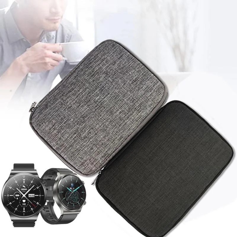 Smart Watch Band Organizer,Nylon Waterproof Watch Bands Storage Bag,Portable Electronics Travel Watch Straps Carrying Case Pouch