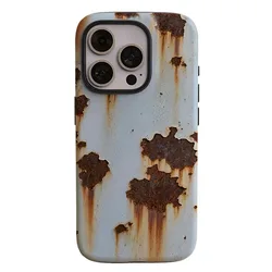 Ins Broken Rust Wind Shockproof Phone Case with 2 - in - 1 Film Shell for OPPO Find X3 Pro (TXiu002)