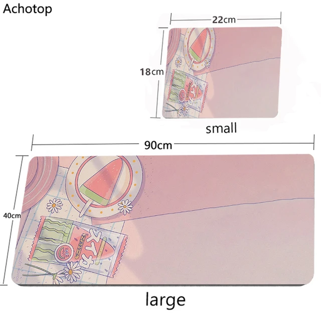 Pink Anime Mouse Pad Gamer Cute Kawaii XXL Gaming Mousepad Rubber Otaku Locking Edge 900X400MM Laptop Notebook Keyboard Desk Mat CN00263 CUTE (6)