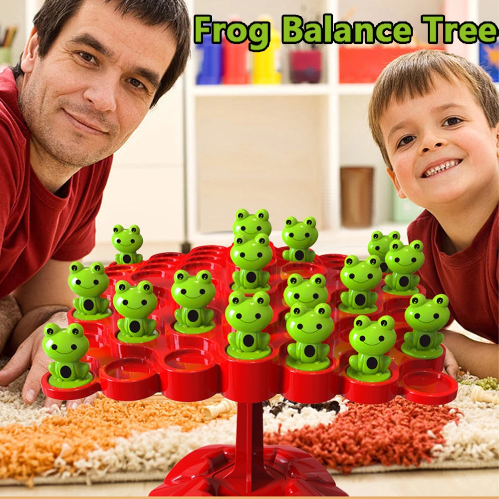 Frog Balance Tree Montessori Math Toy DIY Educational Parent child