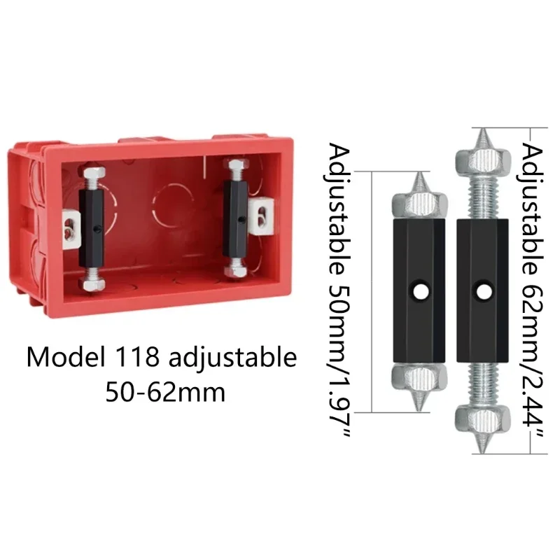 Description Picture 4 of item20/10PCS Cassette Repairer Electrical Box Repairer Cassette Screws Support Rod for Wall Mounted Dark Box Switch Accessories