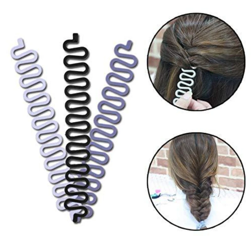 

Random Color Lady French Hair Braiding Tool Hair Twist Braider Easy to Use DIY Accessory Fashion Salon Women Braider Maker Tool