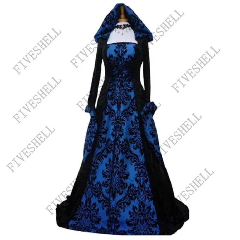 Halloween Costume Wicca Witch Medieval Dress Women Adult Plus Size Scary Cosplay Gothic Wizard Halloween Costumes Women