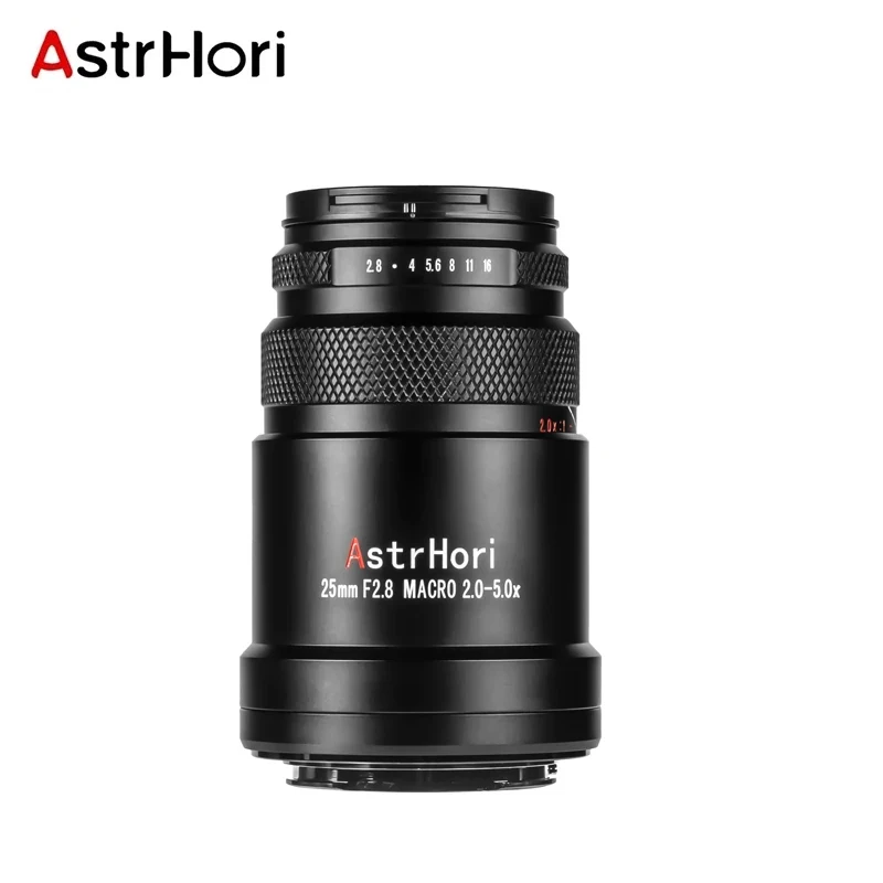 Astrhori 25Mm F2.8 Full Frame Ultra Macro Lens 2X-5X Hd Qualità Dell'Immagine Per Canon Rf,Sony E,Nikon Z,Fujifilm X, Supporti Leica L
