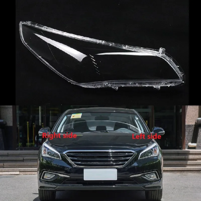 For Hyundai Sonata 2015 2016 2017 Transparent Lampshade Headlight Lens Cover Headlamp Shell