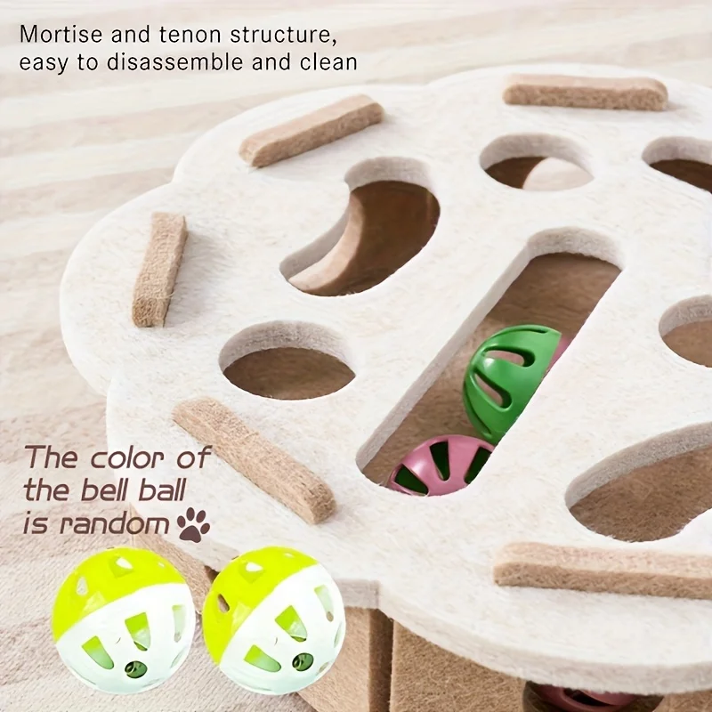 Interactive Cat Toy - Maze Tunnel  Bell for Playtime  Mental Engagement