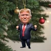 Funny Interesting Acrylic Donald Trump Cartoon Pendant Funny Trump Pendant Keychain Car Doll Hanging Christmas Tree Pendant 3