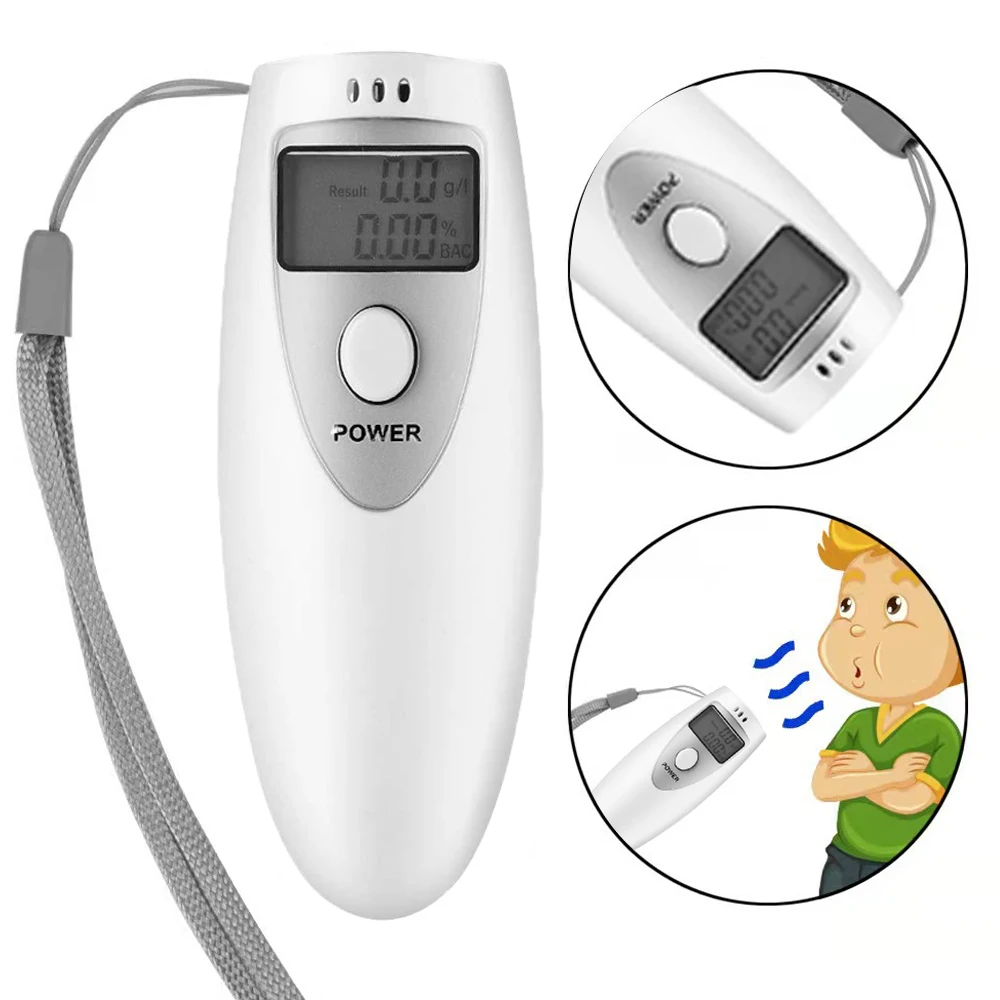 Alcohol Tester Mini Breathalyzer Tester Police Alcohol Analyzer Gadget detector Digital Alcohol Breath Tester Professional easy use