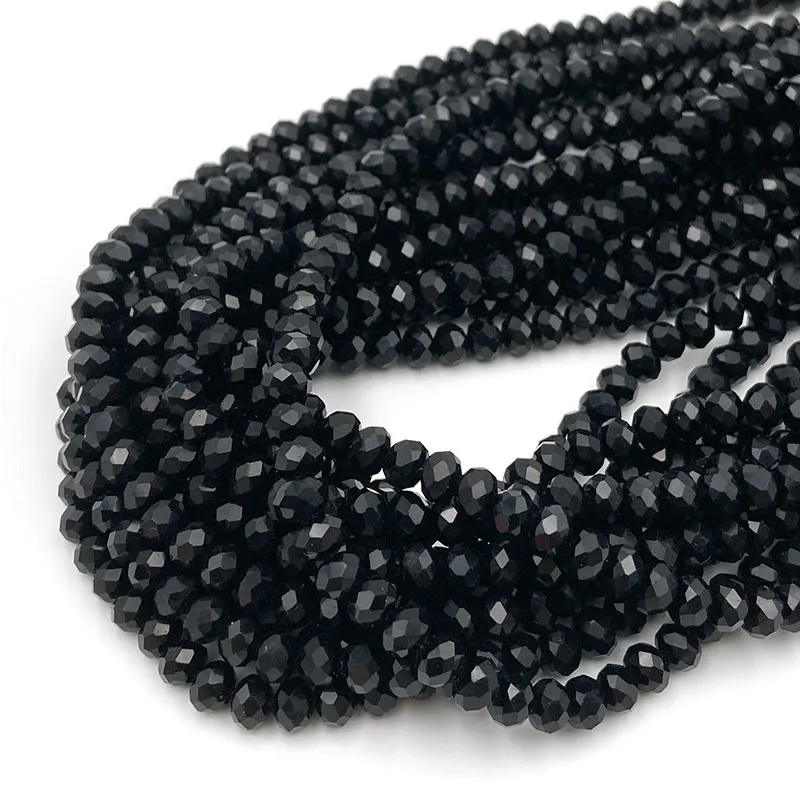 Faceted Rondelle Crystal Beads for Jewelry Making – Multipack of Various Sizes