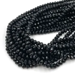 Radiant Jade Green Crystal Rondelle Spacer Beads - 4mm(about 125 pcs) (Black 02)