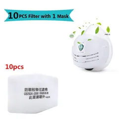 Premium Dust - Proof Half Face Safety Mask with 20 Filters - Industrial Protection Against Dust and Haze (1 - mask 10 filters)