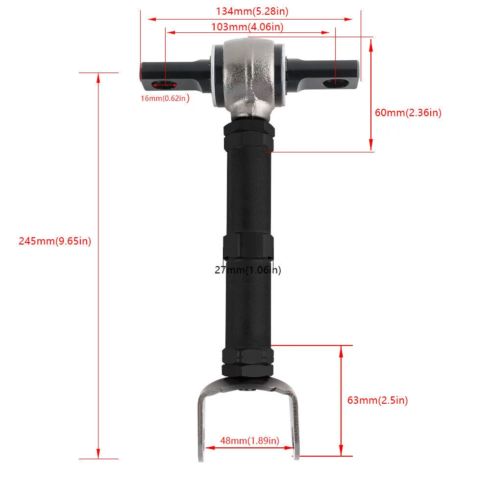 Car Suspension Parts Adjustable Rear Camber Control Arms Black 01-05 Honda Civic 02-06 Acura RSX Suspension accessories