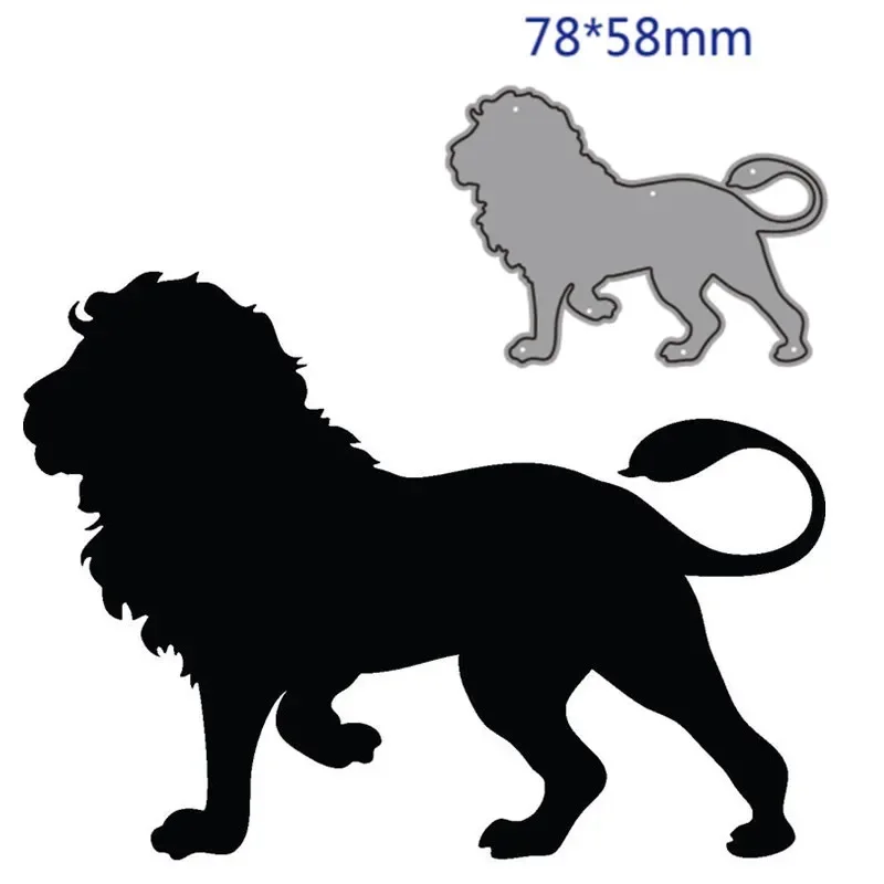 

Металлические штампы для вырезания форма для животных Лев украшение для скрапбукинга бумаги ремесла ножа форма лезвие перфоратор трафареты штампы