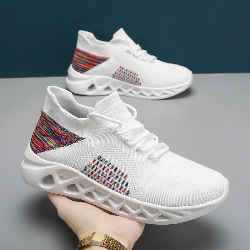 New Womens Shoes Lightweight Men Breathable Mesh Sneakers Outdoor Platform Unisex Soft Comfortable Flats Non-slip Sneakers Women