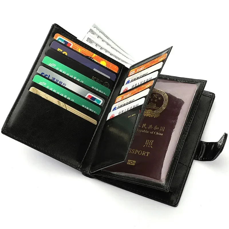 New Driver's License Card Bag Large-capacity Multi-function Passport Bag Wallet Male Passport Wallet Credit Card Holder