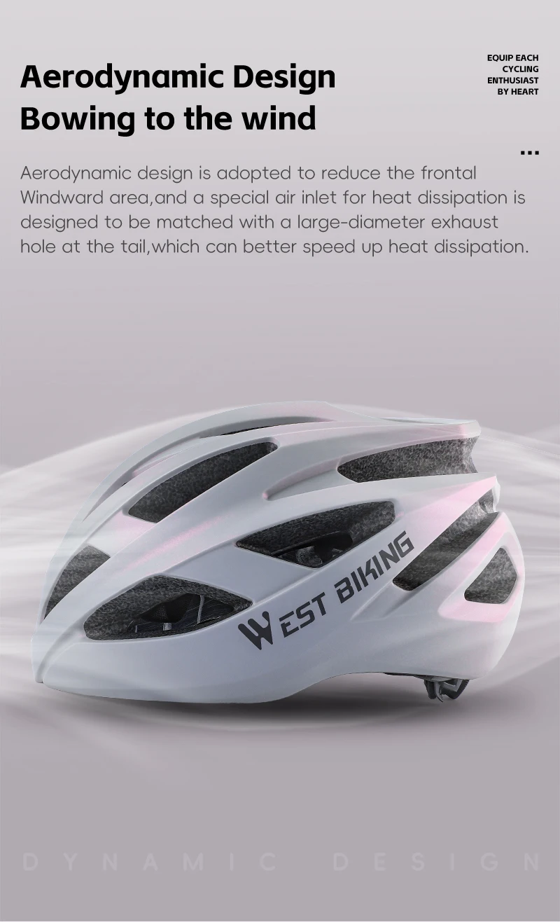 West Biking weibliche leichte Fahrrad helm integrierte aero dynamische Sport Fahrrad helm sichere Kappe Straße MTB Fahrrad bunten Helm – Detail 4
