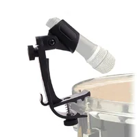 2pcs Drum Microphone Clip Holder Adjustable Shockproof Mic Clips Drum Rim Mount Clamp 3