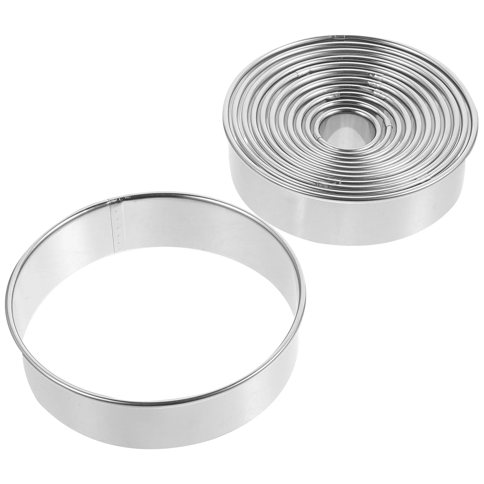 

12 Pcs An Fittings Baking Supplies Tart Ring Muffin Die Cutting English Rings Metal