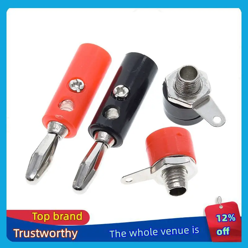 TZT 1/3-Set männlich und weiblich J072 4mm Bananenstecker männlich und weiblich zum Einstecken Bananenstecker DIY-Modellteile