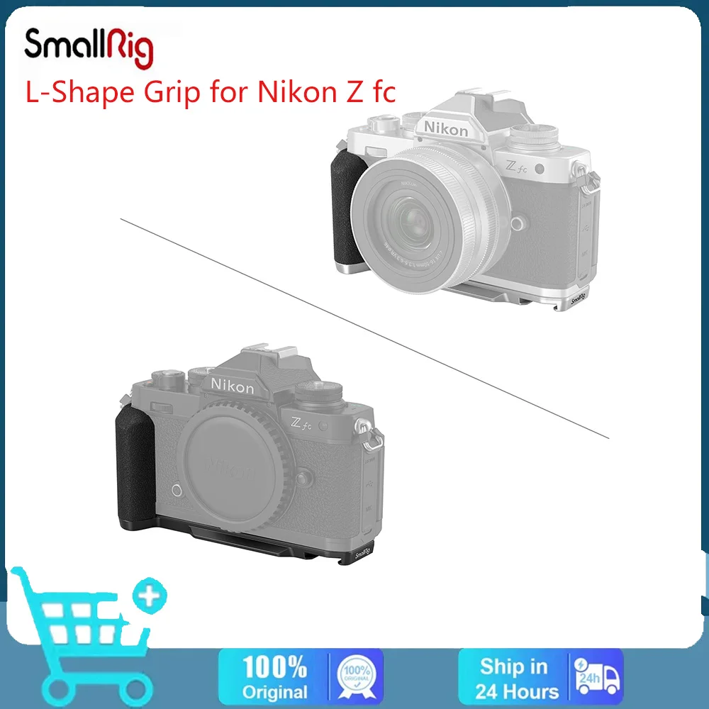 

Рукоятка SmallRig Z fc L-образный держатель для камеры Nikon Z fc, Боковая ручка в стиле ретро с резьбовым отверстием 1/4-20, Холодный башмак