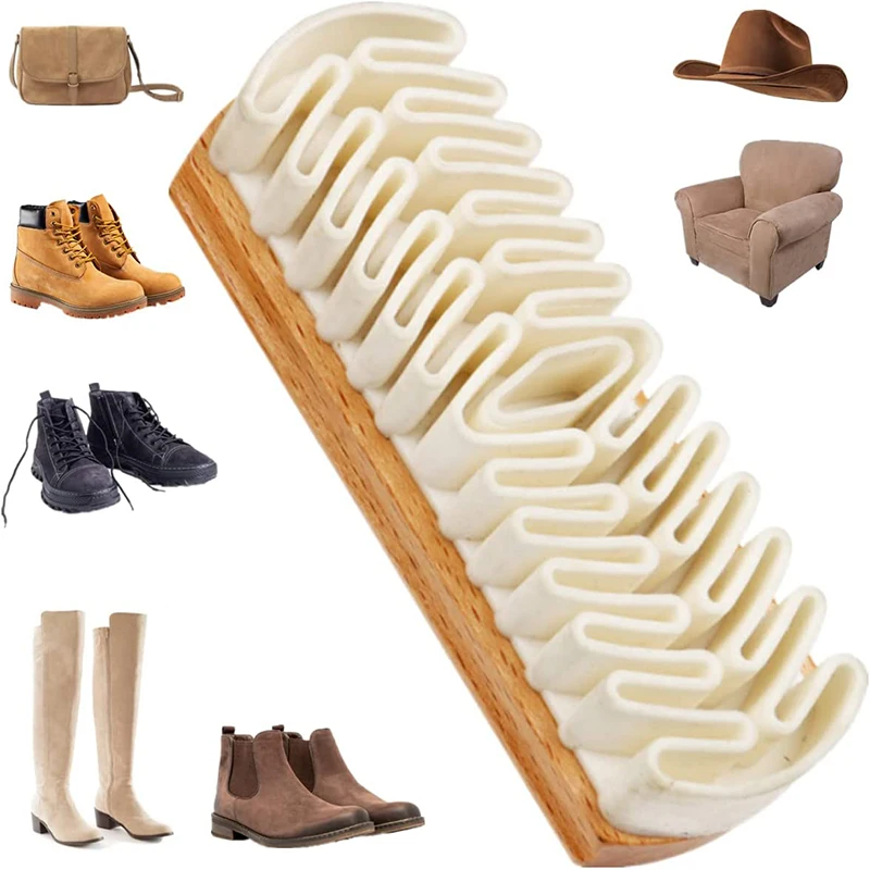 

TPR Suede Brush Shoe Cleaning Brush, Dry Brushing for Dust Removal, Magic Silicone Brush Wood Brush